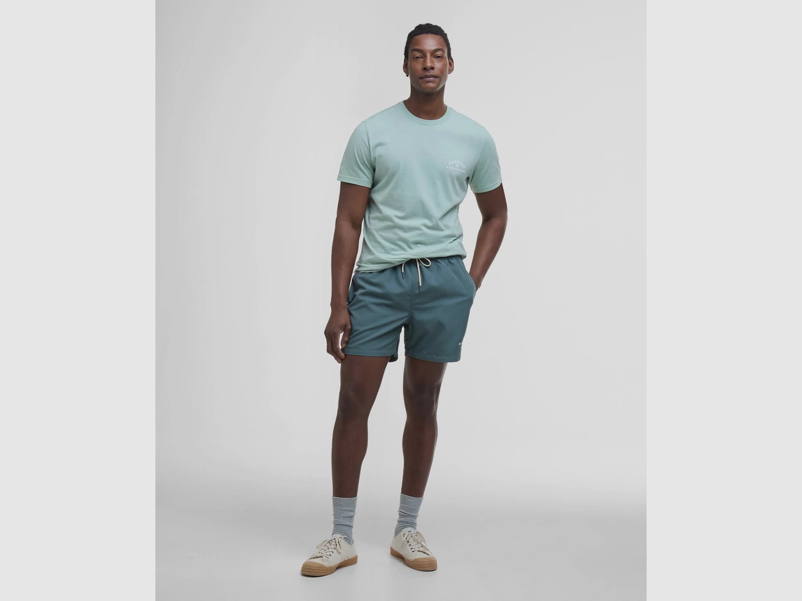 BARBOUR T-Shirt Cranmer Logo Pale Apple