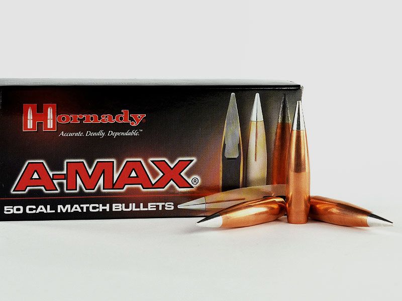 Hornady A-MAX Match Geschosse 1 Packung .50 / .510 750 grs (20 Schuss á 4,9455 €*)
