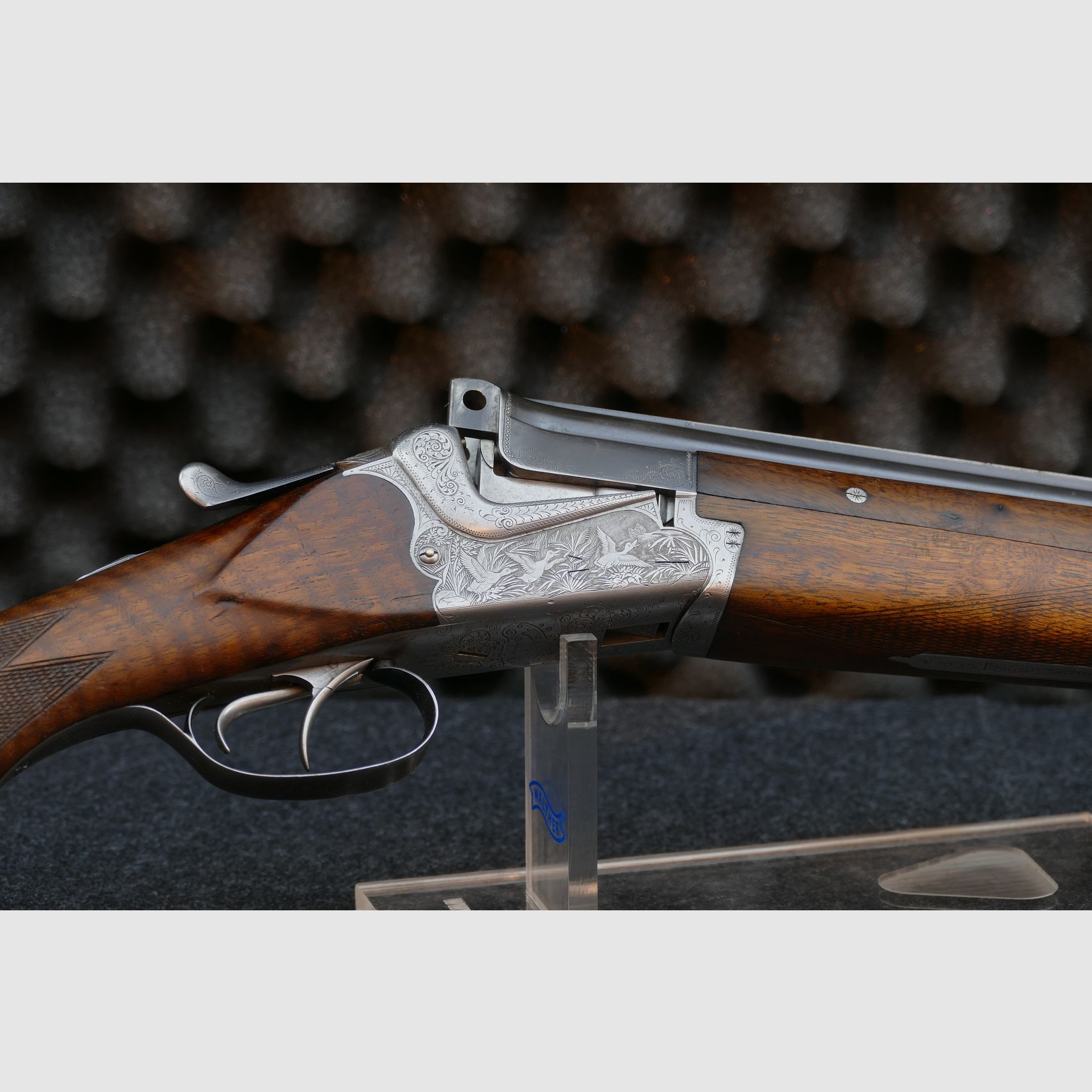 Merkel 201E — Escopeta de doble cañón, Cal. 12/70 (Suhl / 1970)