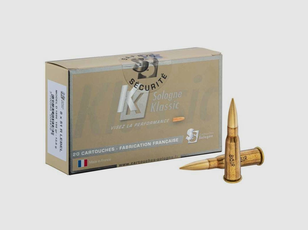 Sologne Klassic 8X51R Lebel 195Grs /20 - SOLOGNE KLASSIC 8X51R LEBEL, image 1 of 4