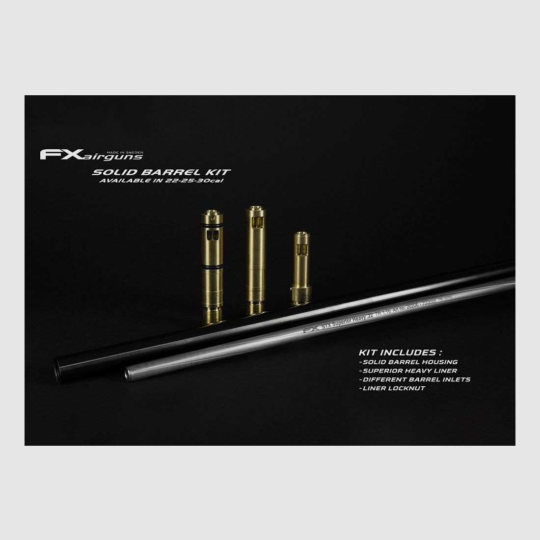 FX Airguns Barrel Kit FX Solid — 5.5 mm (.22) · 800, imagen 2 de 7