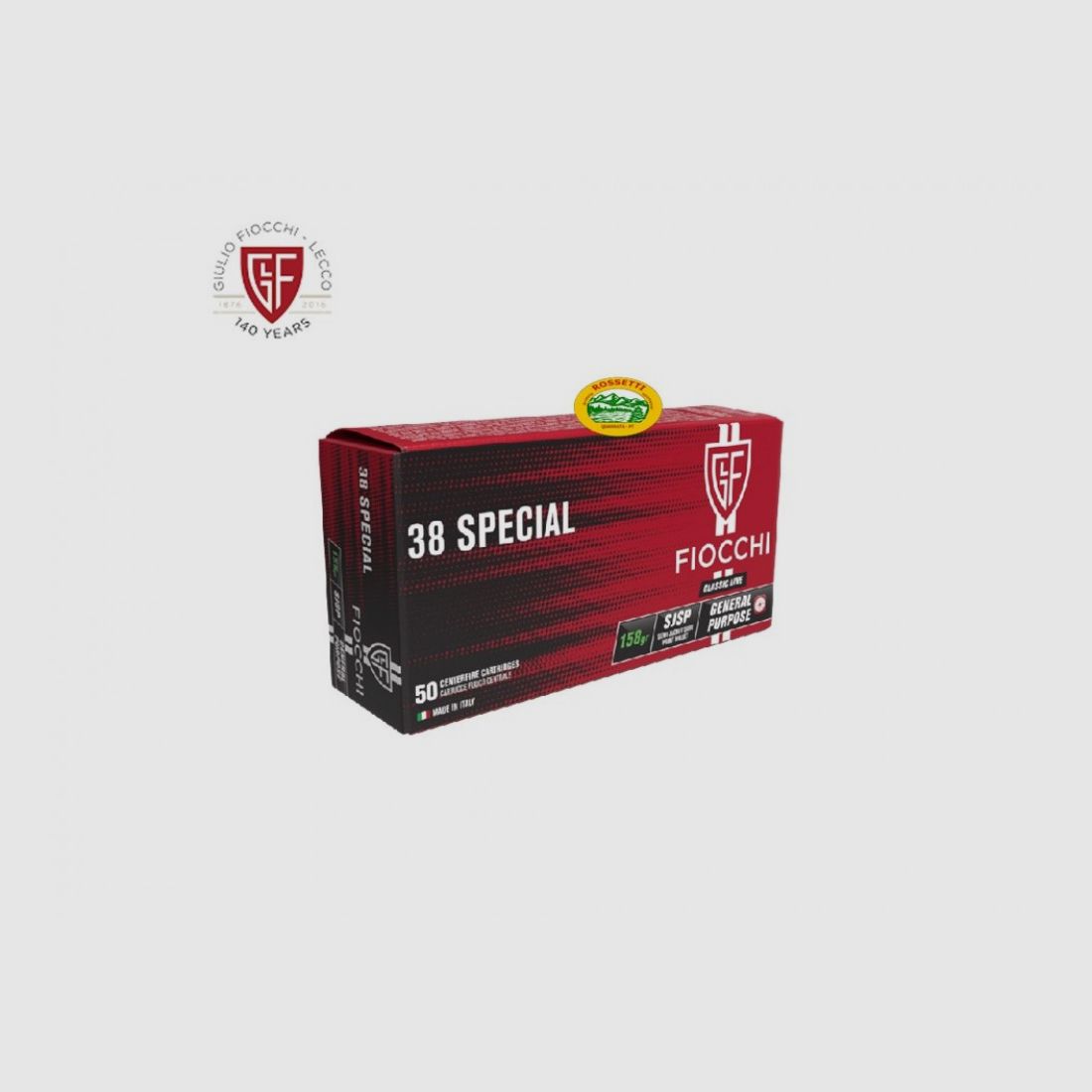 FIOCCHI Munition Kal.38SP SJSP 158gr