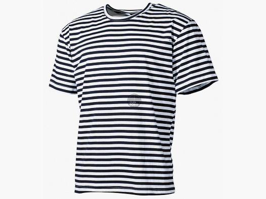 Russ. Marine T-Shirt,wei-blau, halbarm