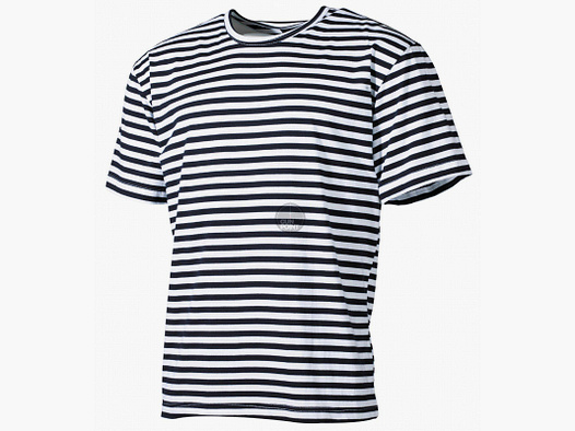 Russ. Marine T-Shirt,wei-blau, halbarm