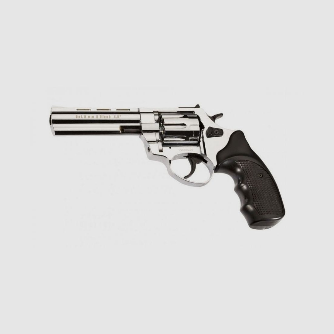 ZORAKI R1 4.5" Glanz Chrome 9mm R.K. Schreckschussrevolver im Stil klassischer Smith & Wesson Revolver