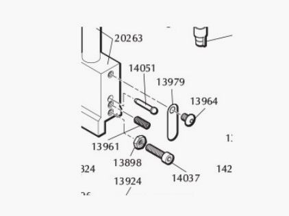 PRIMER FEED STOP PIN FIG.14051 DILLON XL750