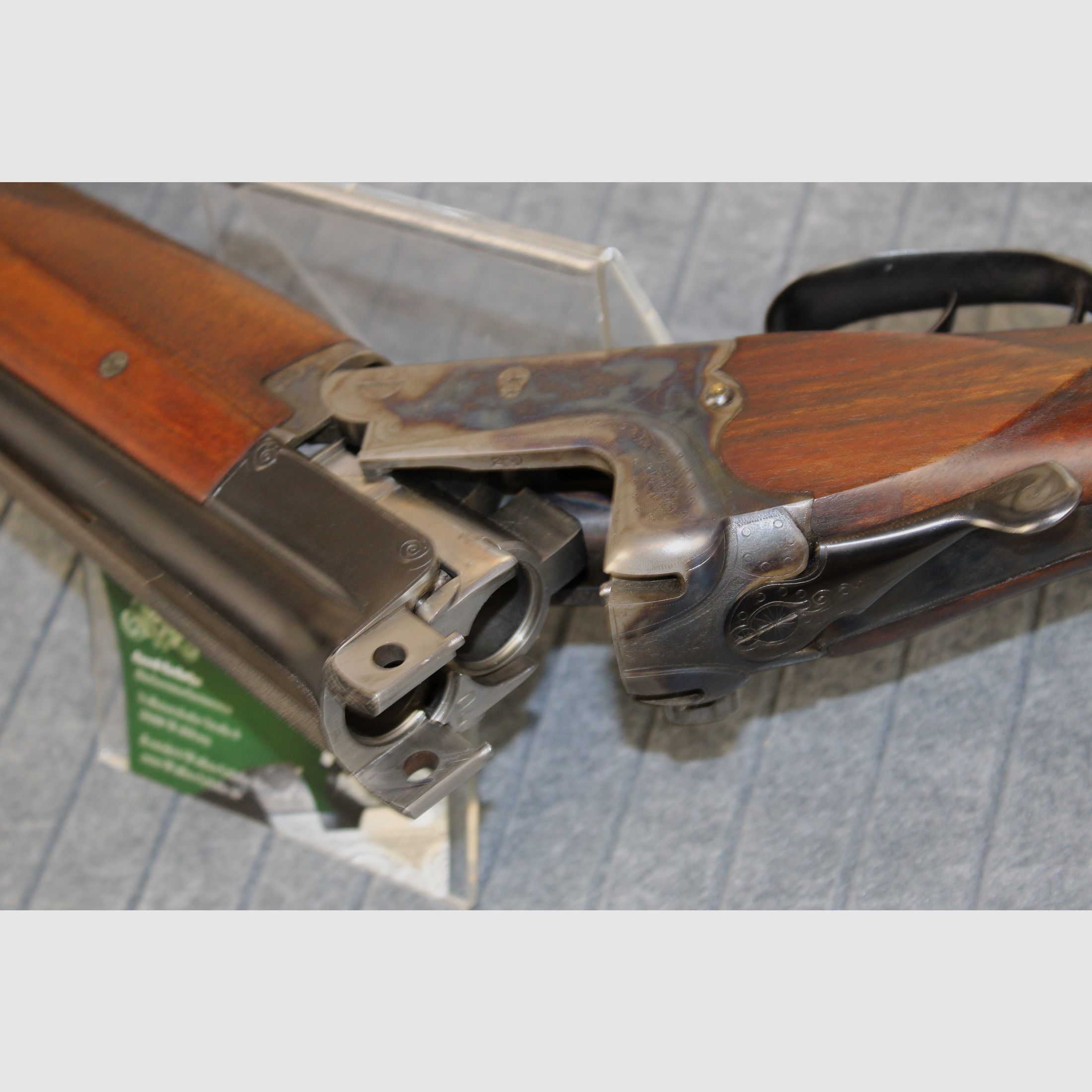 Merkel over-and-under shotgun 12/70