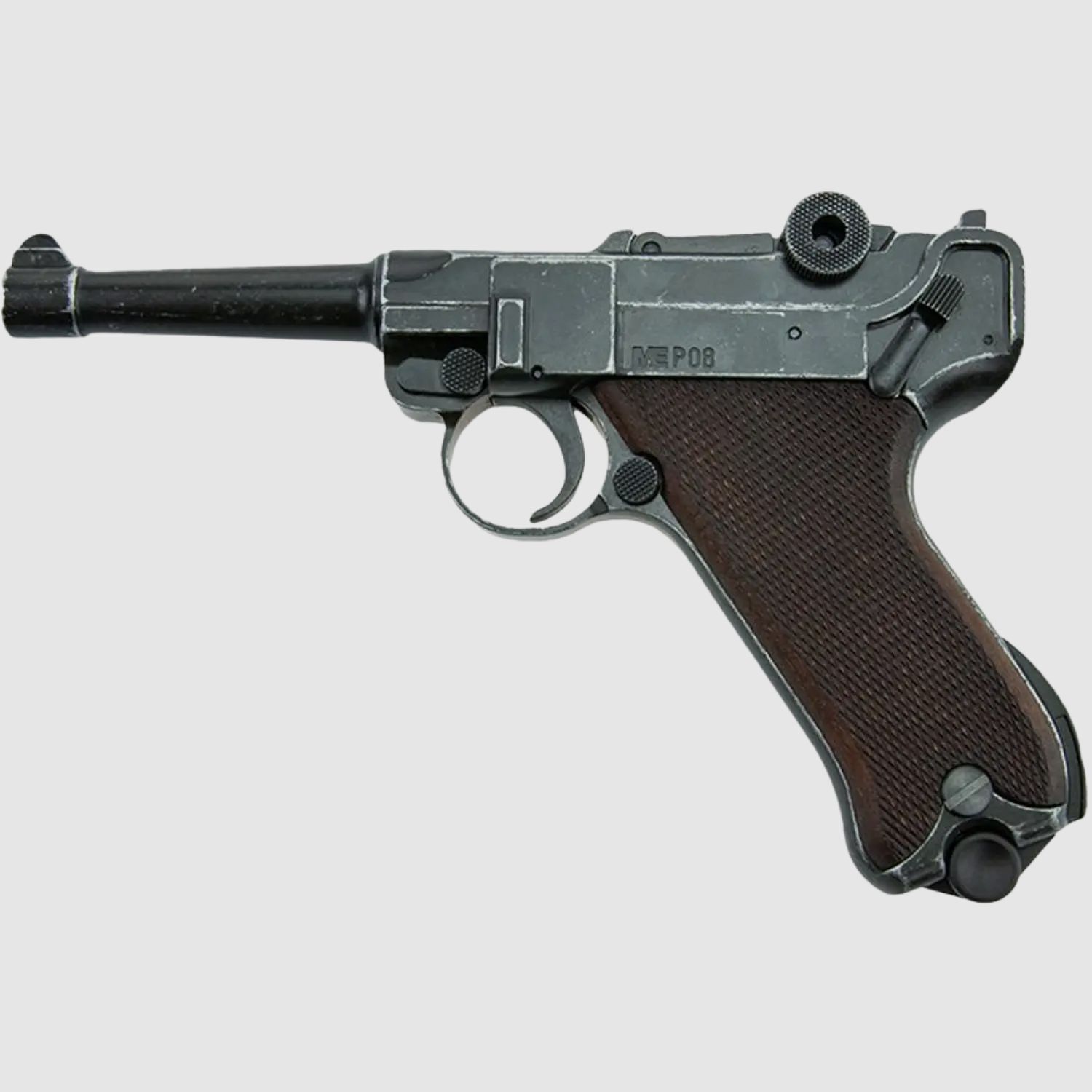 ME P08 schreckschusswapen 9mm antiek uiterlijk met houten grip