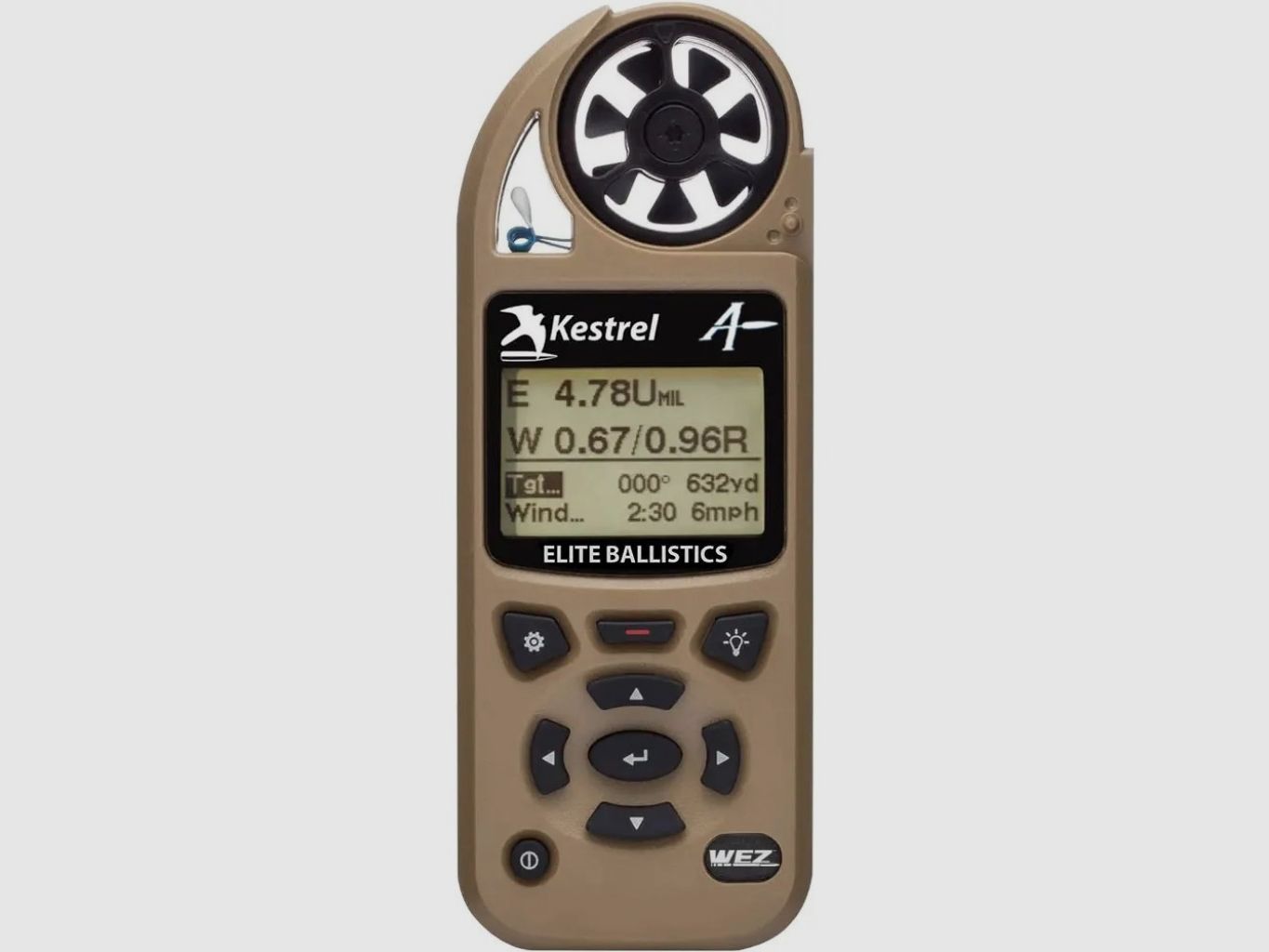 Kestrel Elite 5700X WEZ Weerstation met Toegepaste Ballistiek, Tan