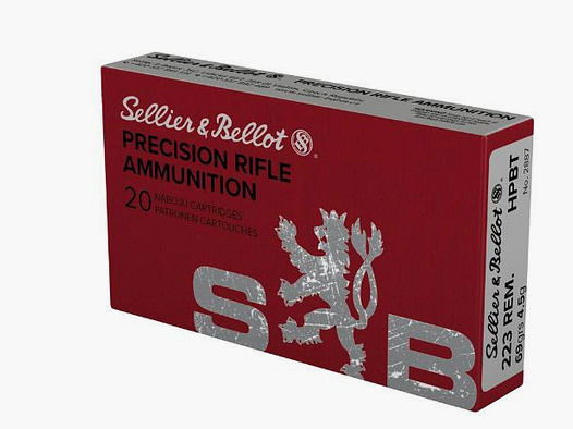SELLIER & BELLOT .223REM - 69GRS. - HPBT - 20 CARTOUCHES
