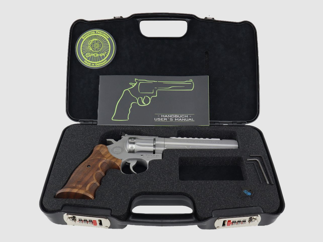  SPOHR 286 Competition Stainless .22lr 6 cali Revolwer Wyprodukowano w Niemczech, zdjęcie 12 z 12