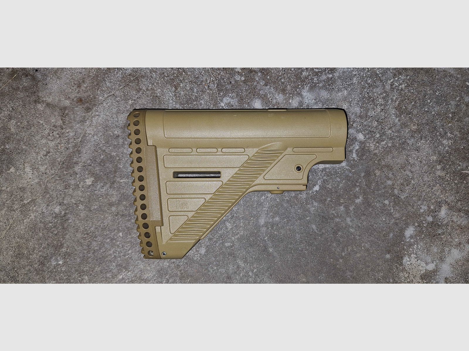 Heckler & Koch Slim Line Stock MR308 RAL8000 | Originalonderdeel | Schoudersteun | Schubschaft | Buttstock