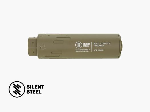 SILENT STEEL Compact Blast Streamer QD Multi Caliber FDE