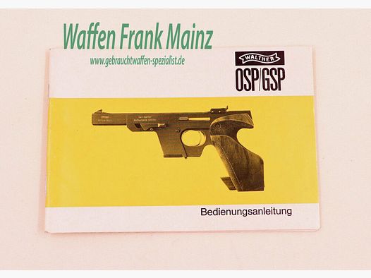 Walther - Ulm Bedieningsinstructies GSP/OSP