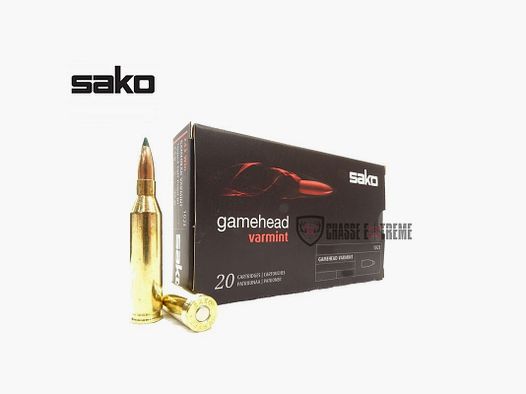20 patronen SAKO Gamehead Varmint kal 222 Rem 40 Gr