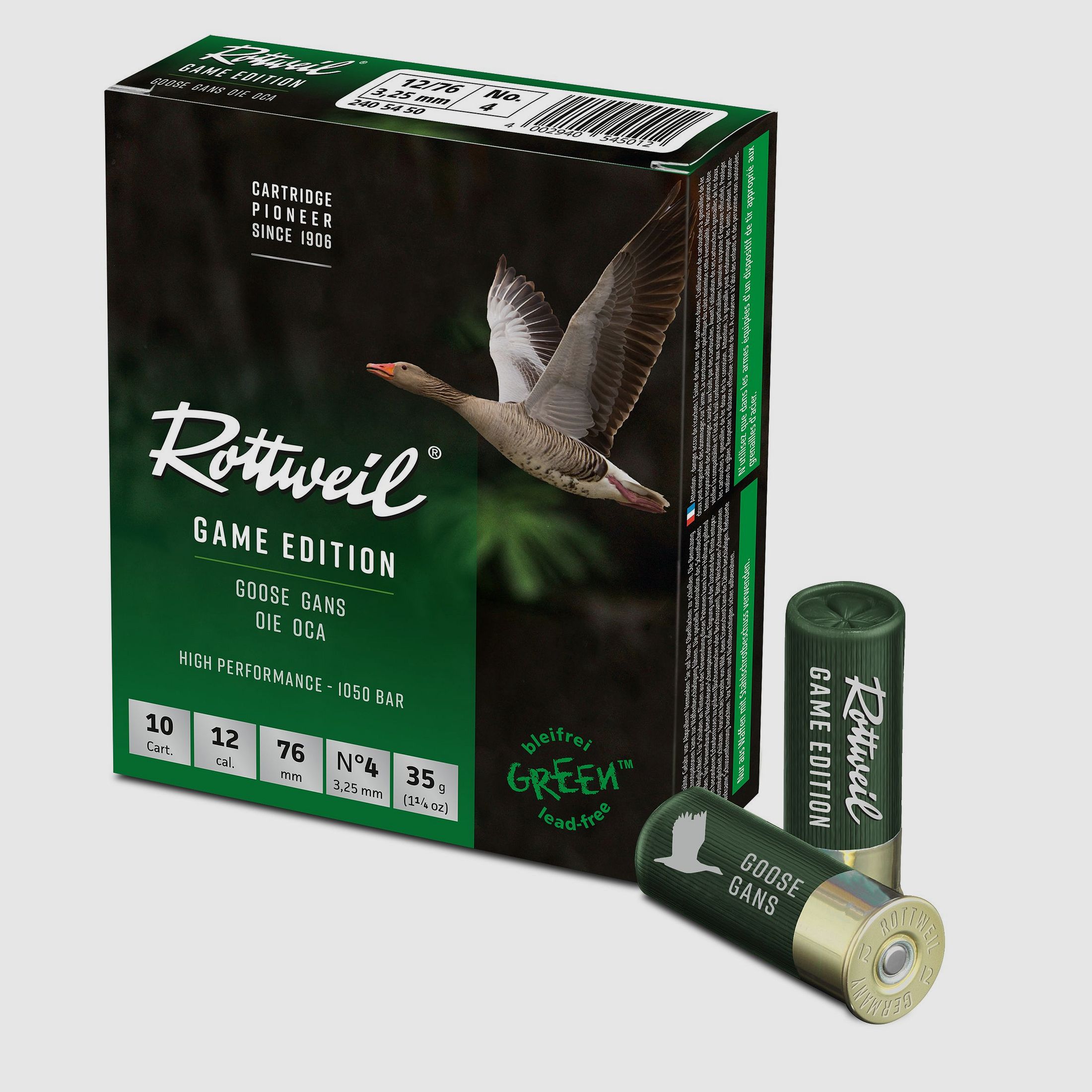 Rottweil Game Edition  12/76 Gans 3,2mm , 10er Steel