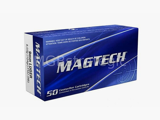 Magtech 9 mm Luger volmantel 8,0g/124grs. 20x 50 stuks - geen verzending, alleen afhalen!