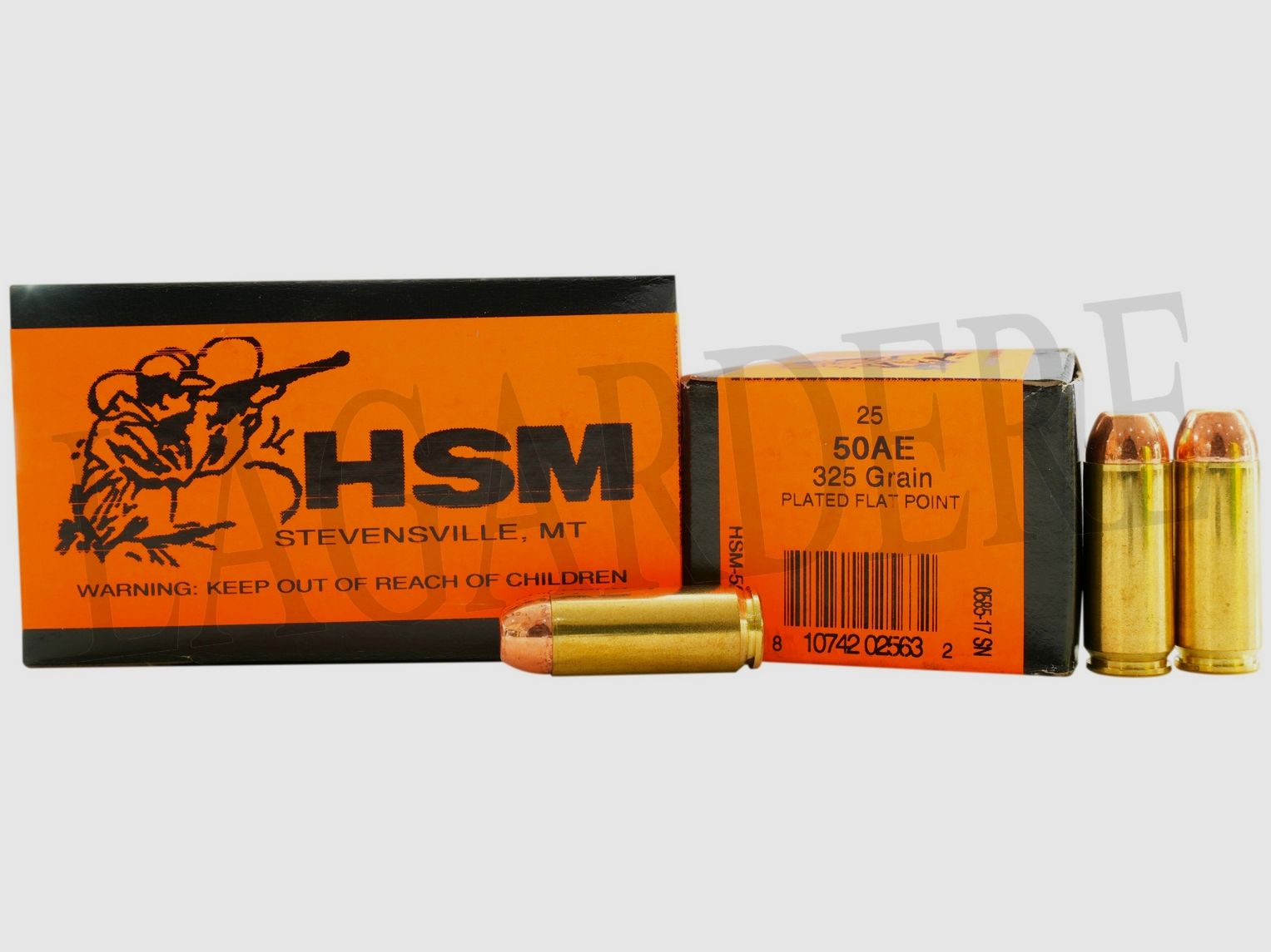 HSM PLATED FLAT POINT 325 GRS (cartuccia)