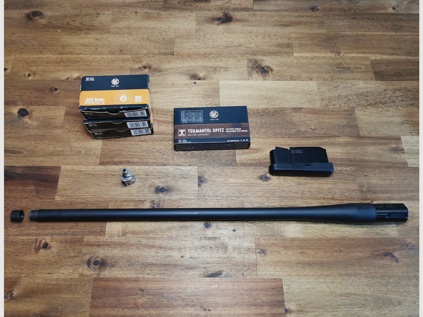 Merkel Lauf/Wechsellauf RX Helix Standard 56cm + Verschlusskopf Mini + Magazin 3 Schuss + .222 Munition (88 Stück)