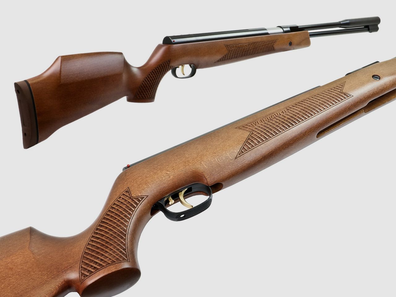 Starrlauf Luftgewehr Weihrauch HW 97 K Buchenholzschaft mit Line Checkering Kaliber 4,5 mm (P18)