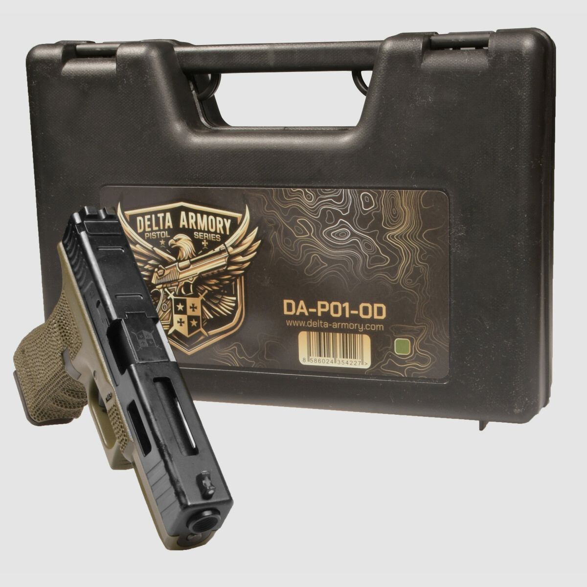 P01 GBB Airsoft Pistol in Olive | Delta Armory