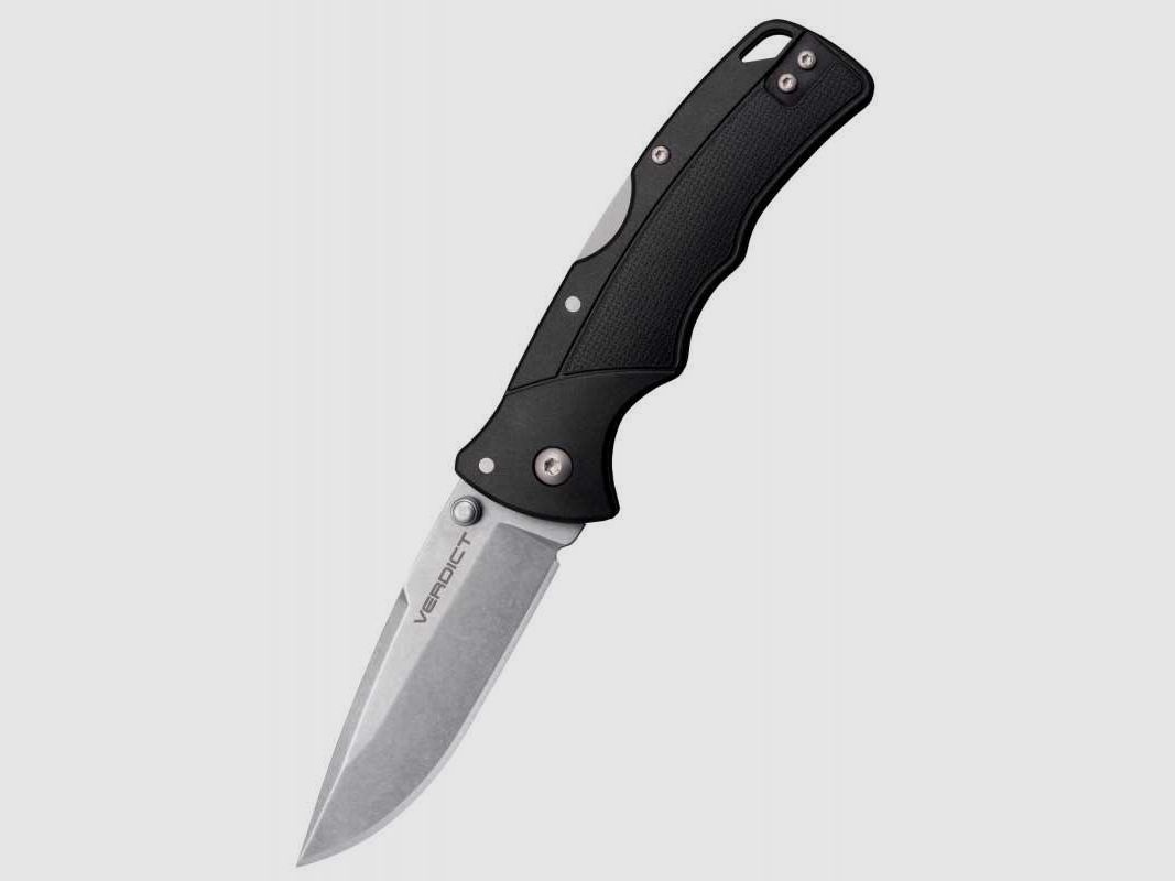 Cold Steel Verdict Taschenmesser, Spear Point, 4116SS, schwarzer Griff