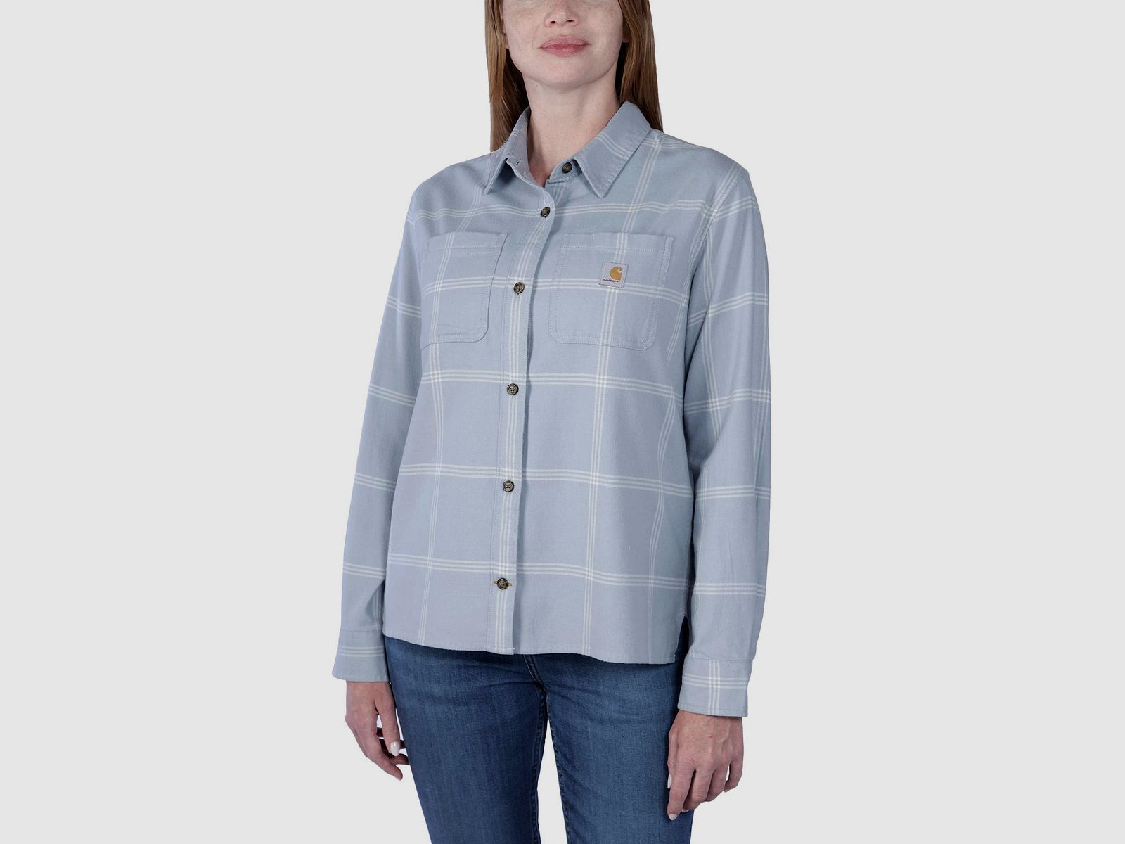 Carhartt Midweight Flannel Shirt Women's Neptune L