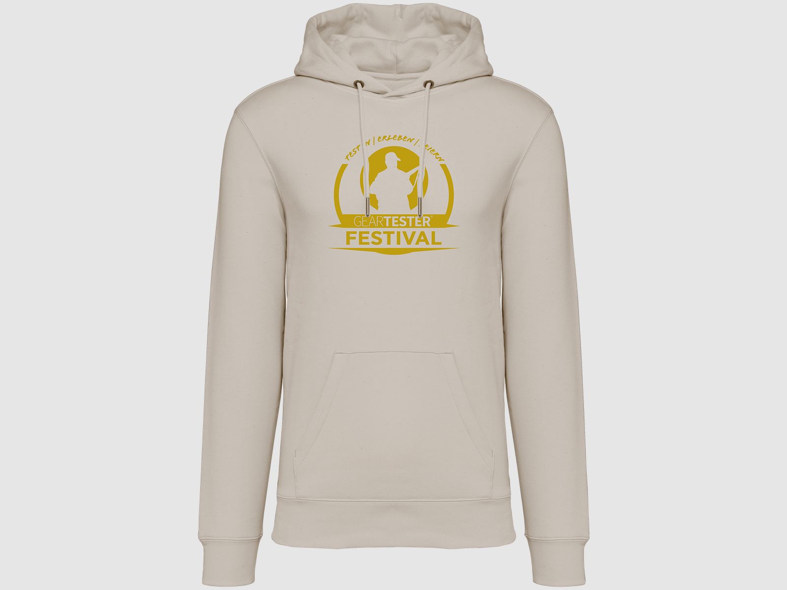 Geartester Festival Bio Hoodie, großes Logo