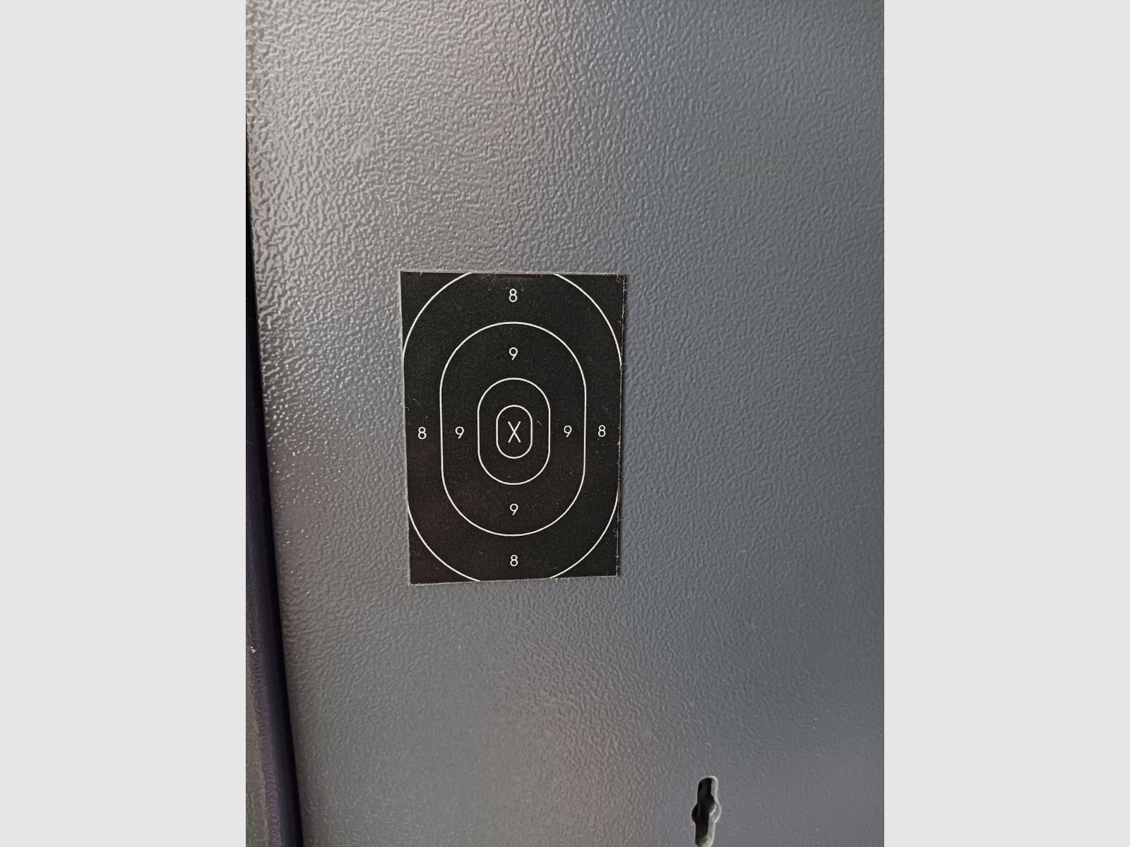 Gun cabinet magnet target