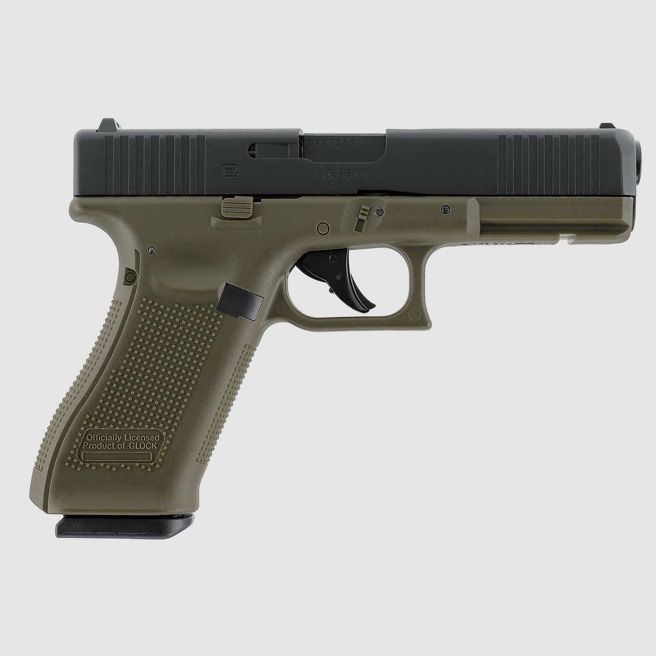 CO2 Softair Pistole Glock 17 Gen5 Battlefield Green Blow Back Metallschlitten Kaliber 6 mm BB (P18)