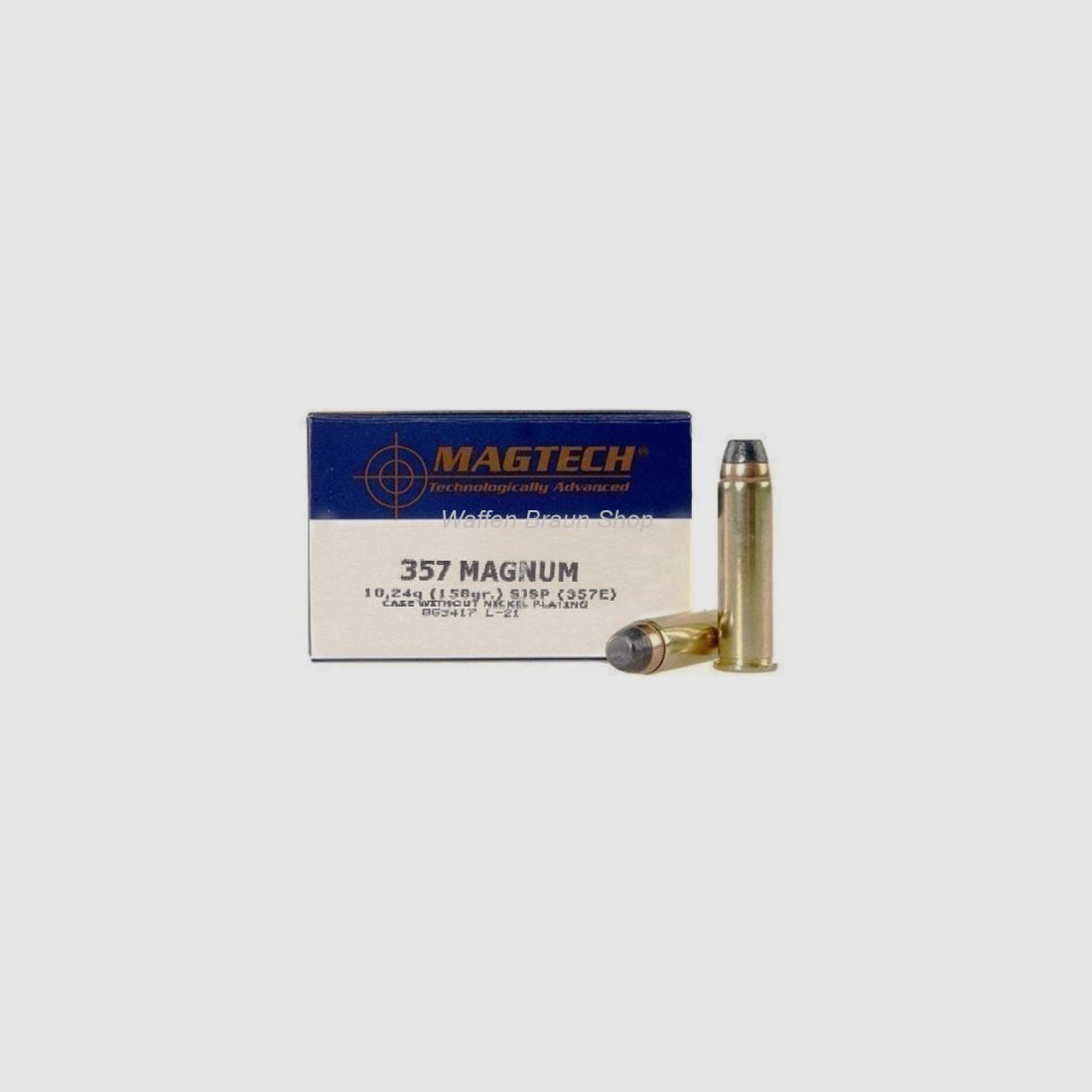 Magtech.357MAGSJSPFL 158GR A50#357E