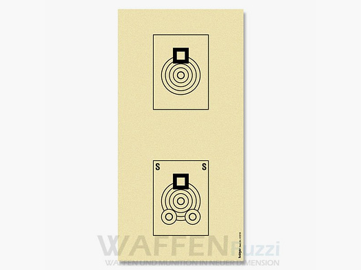 Cible de benchrest 100 mètres 20,2 x 40,4 cm 100 pièces.