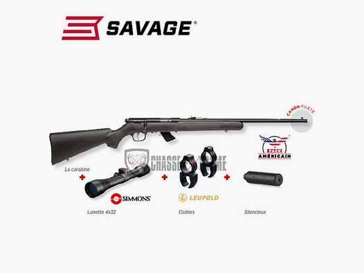 Pack SAVAGE Stevens Synthetic 300F caliber 22 Lr