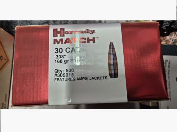 HORNADY KOGELS .30/.308 168GR BTHP 500 st.