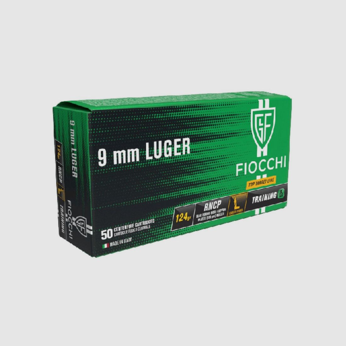 FIOCCHI PATRONEN 9LUGER RNCP GR 124