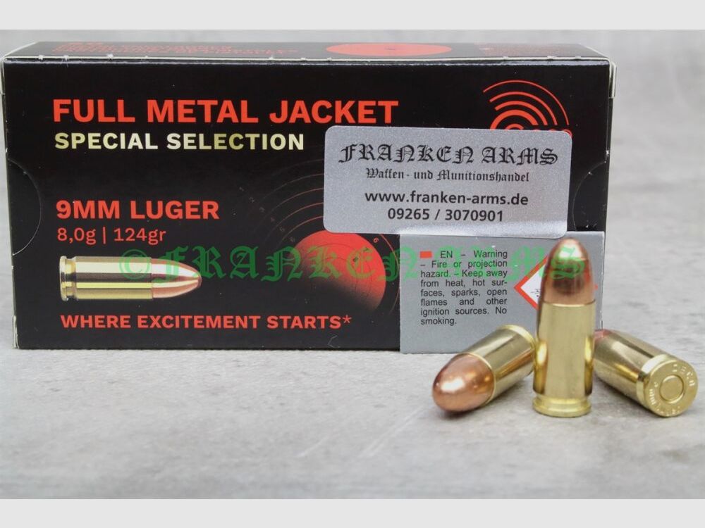 Geco 9mm Luger VMR Special Selection 124gr. 8,0g 50 stuks staffelprijzen