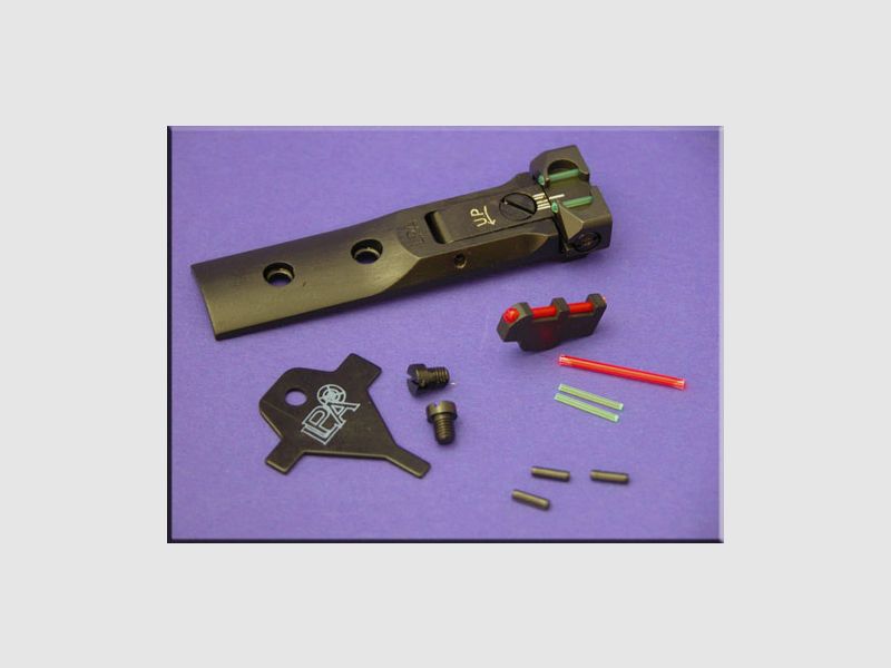 LPA TXT 02-F1 Fiber-Optik Match Visier "SCHWARZ"-Fiber-Optik Korn fr S&W Revolver