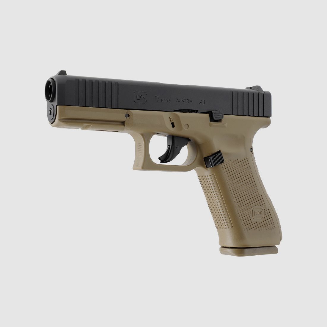 UMAREX PISTOLA GLOCK 17 GEN5 CAL. 43 PAINTBALL T4E COYOTE ESERCITO FRANCESE, immagine 2 di 5