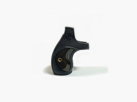 S&W J RUND FALCONIA SCHWARZER GRIFF MIT SILBERBLACK KARO-EINSATZ