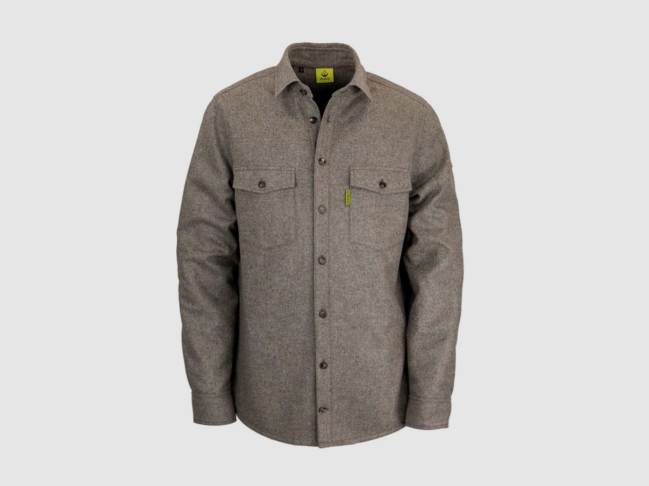 Merino-Lodenhemd "Grimbart" Grau - New Fit