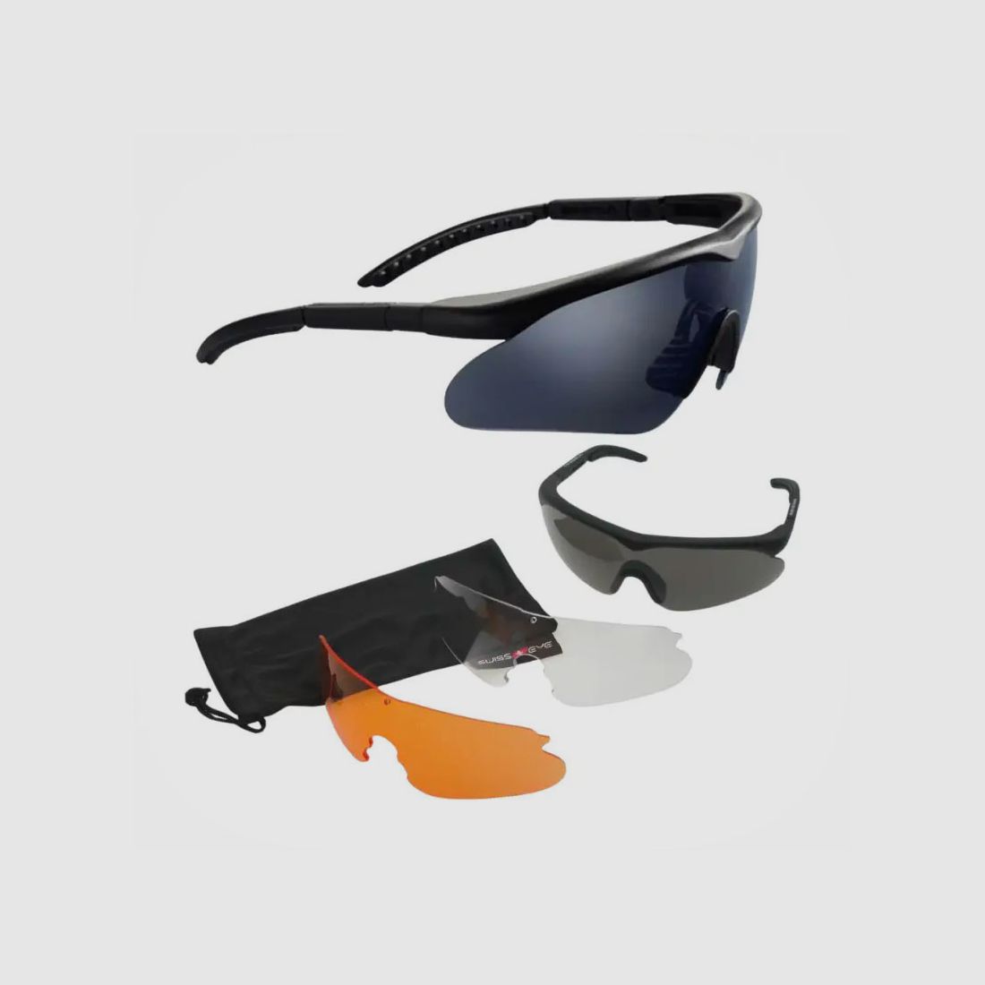 OCCHIALI – SWISS EYE – 10161 RAPTOR Gummi Schwarz, Linse Rauch, Bild 2 von 3