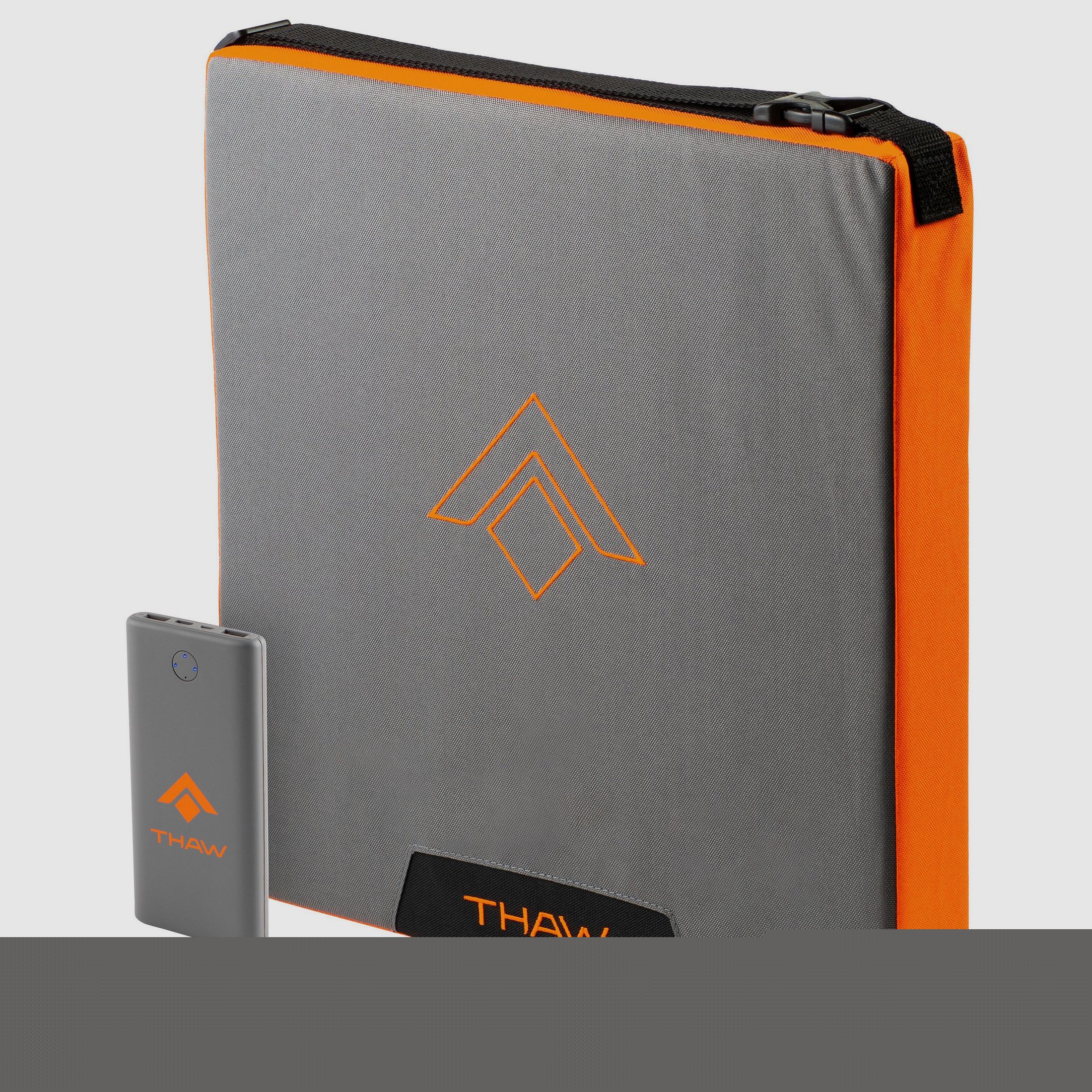 Thaw heated seat cushion with battery