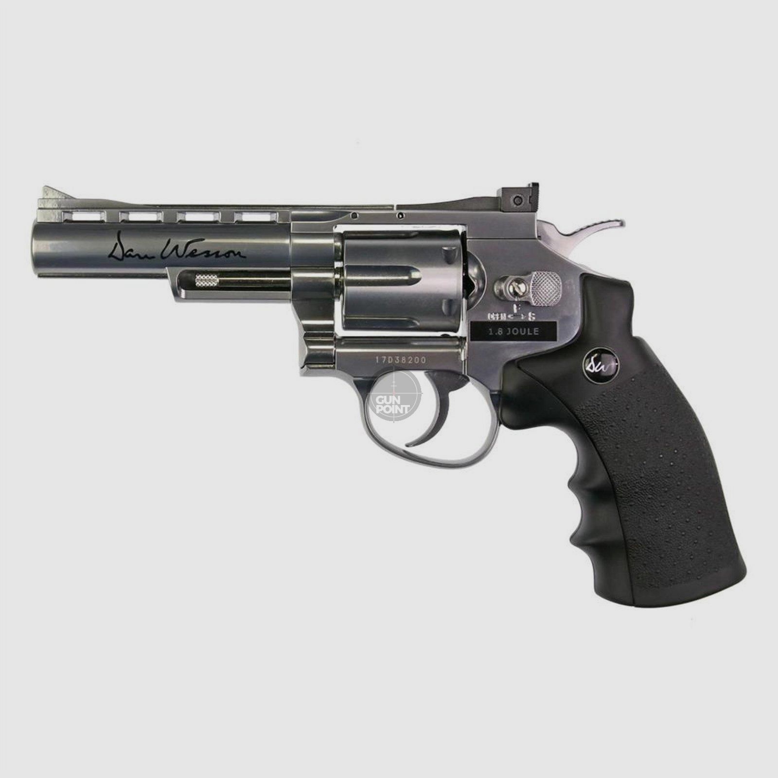 Softair - Revolver - DAN WESSON 4" CO2 NBB silver - from 18, over 0.5 Joule