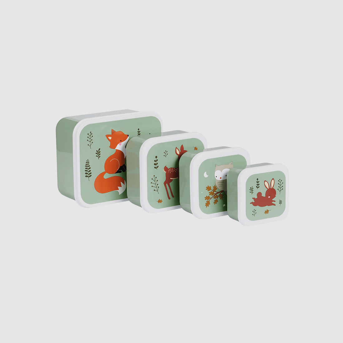 Kinder-Lunchbox 4er Set "Waldfreunde"