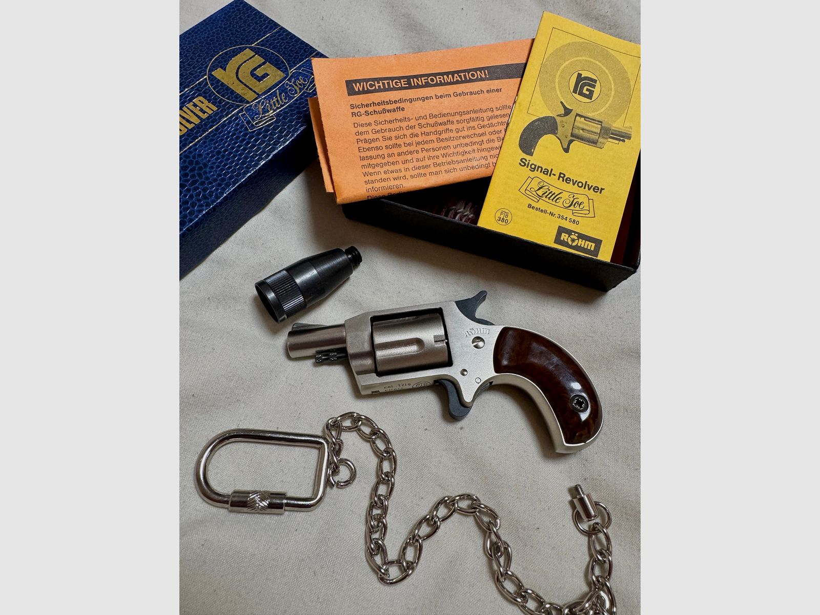 Röhm Little Joe niklowany - PTB 380 - Kaliber .22 long strzał ostrzegawczy