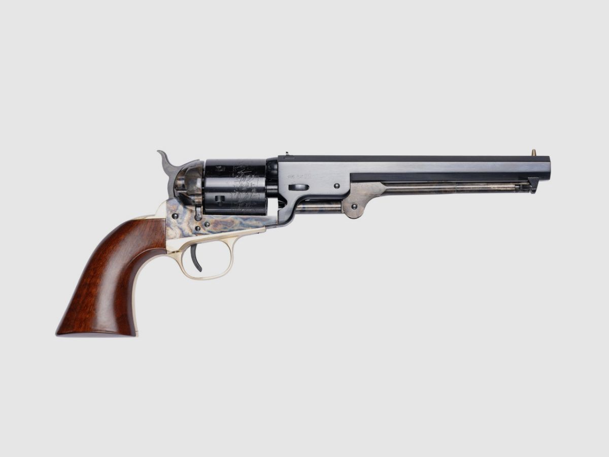 REV UBER 1871 RICHARDS.MASON 1851 NAVY 38SP 7,5" PONTET BRASS CAN OCTAGONAL BLAU, Bild 6 von 10