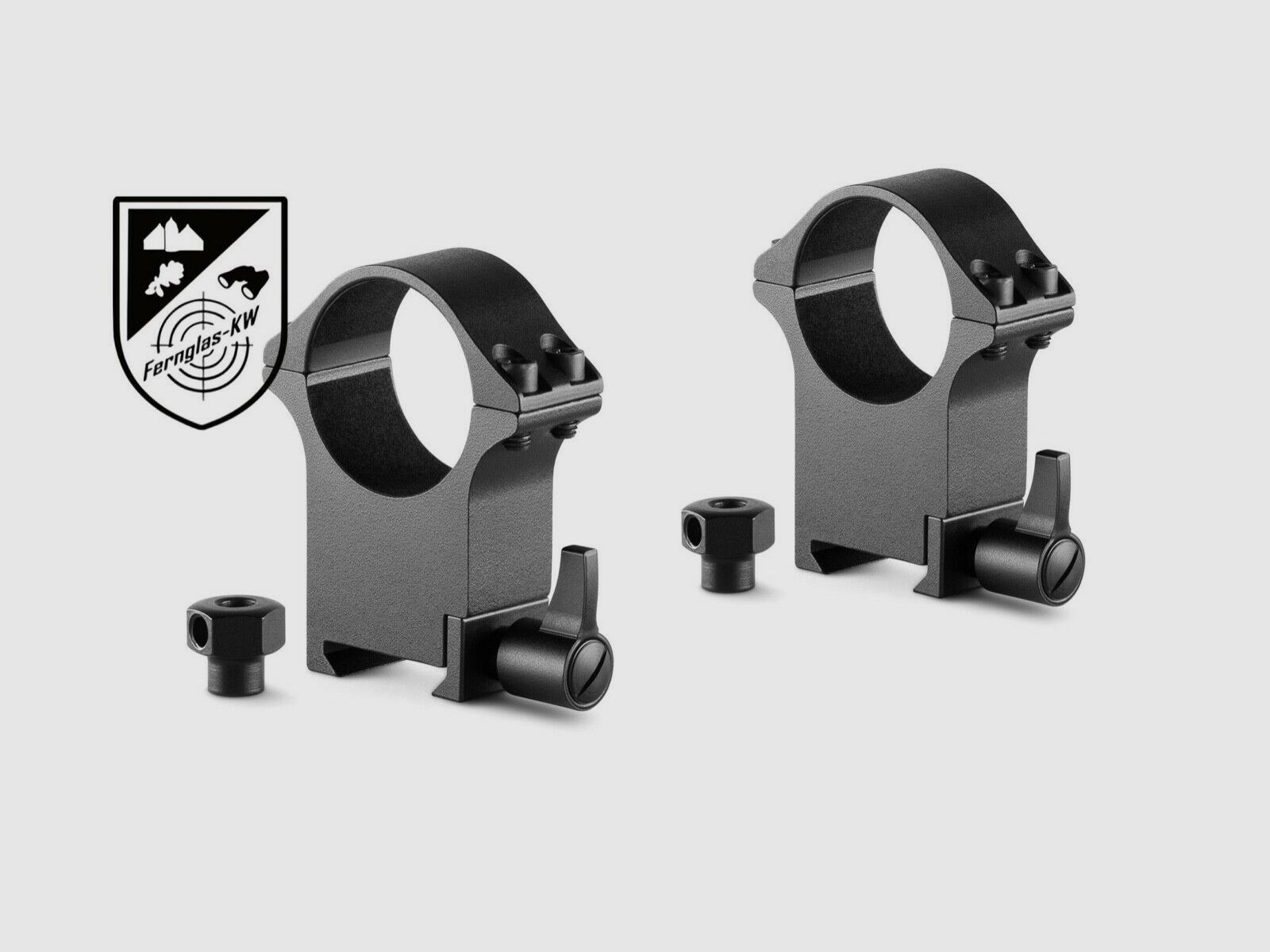 HAWKE 23108 Professional Steel Ring Mounts Weaver 30mm Extra High 60mm Quick Release