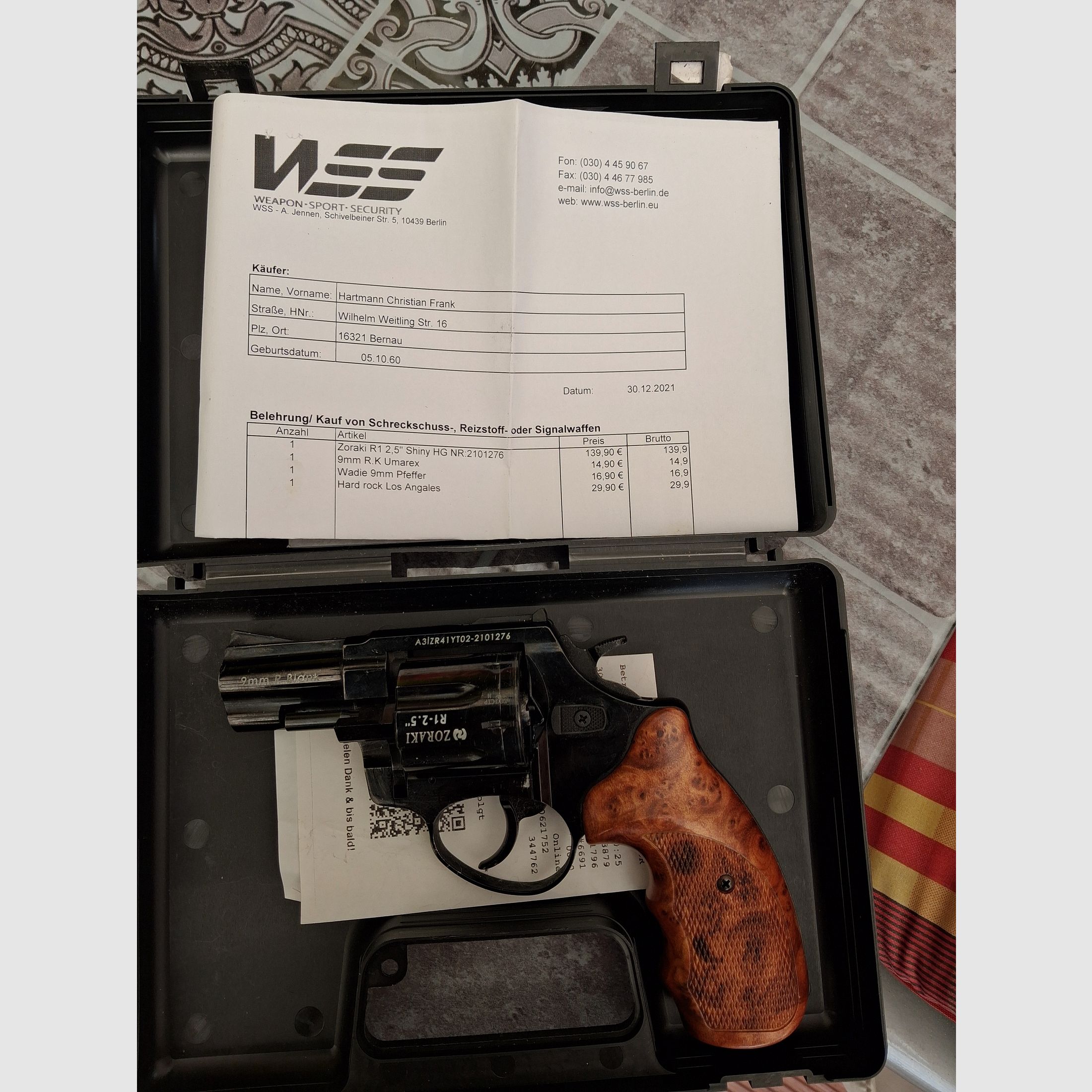 Revolver d'alarme à vendre