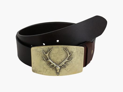 HOUSE OF HUNTING Jagdgürtel "Geweih" aus Büffelleder