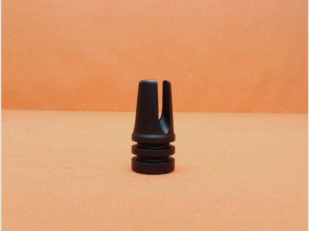 Brownells AR-15 : Frein de bouche A1 à 3 branches amélioré (1/2-28) BRN .223 Acier mat / Suppresseur de flamme